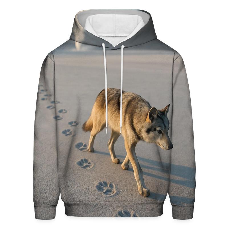 Wolf Tracks On Fresh Volcanic Ash graphic hoodies