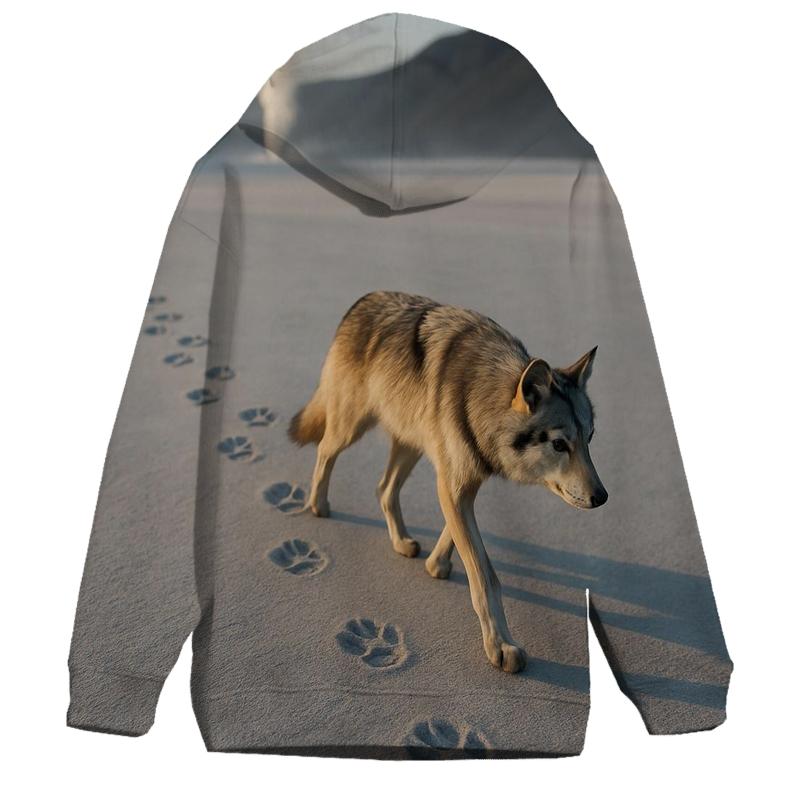 Wolf Tracks On Fresh Volcanic Ash graphic hoodies