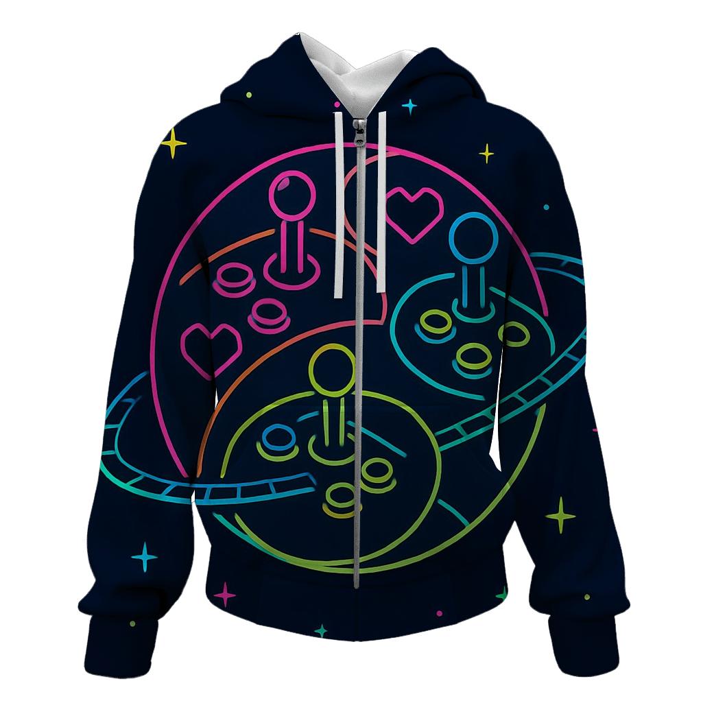 Arcade Neon Planet heavyweight hoodies