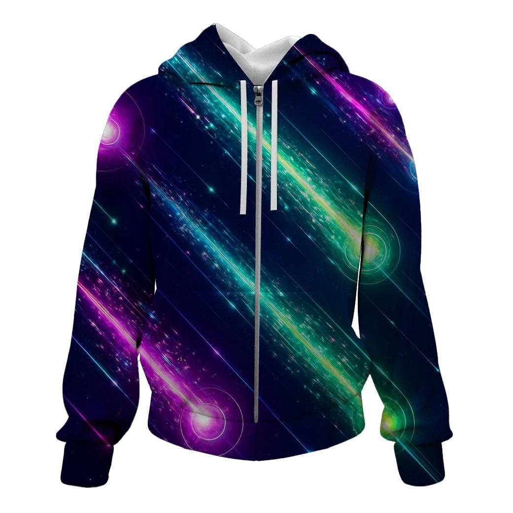 Neon Meteor Glam Trail designer hoodies
