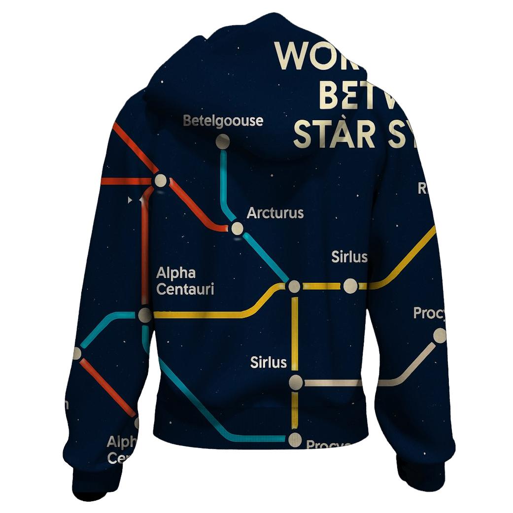 Galactic Subway Map Lines premium hoodies