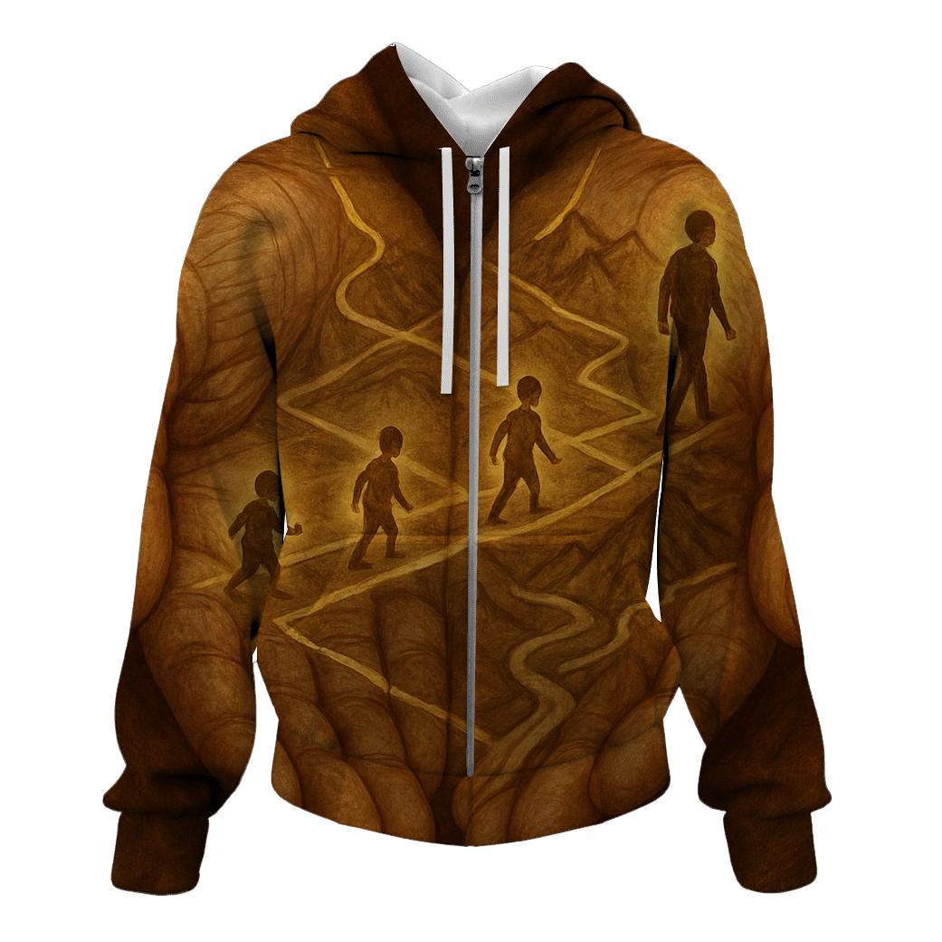 The Map Of My Life Drawn In Her Hands heavyweight hoodies