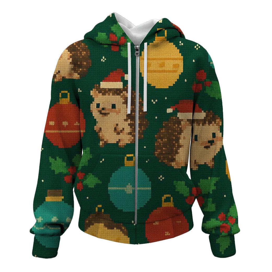 Holiday Hedgehog Ornament Garden Design hoodie trends