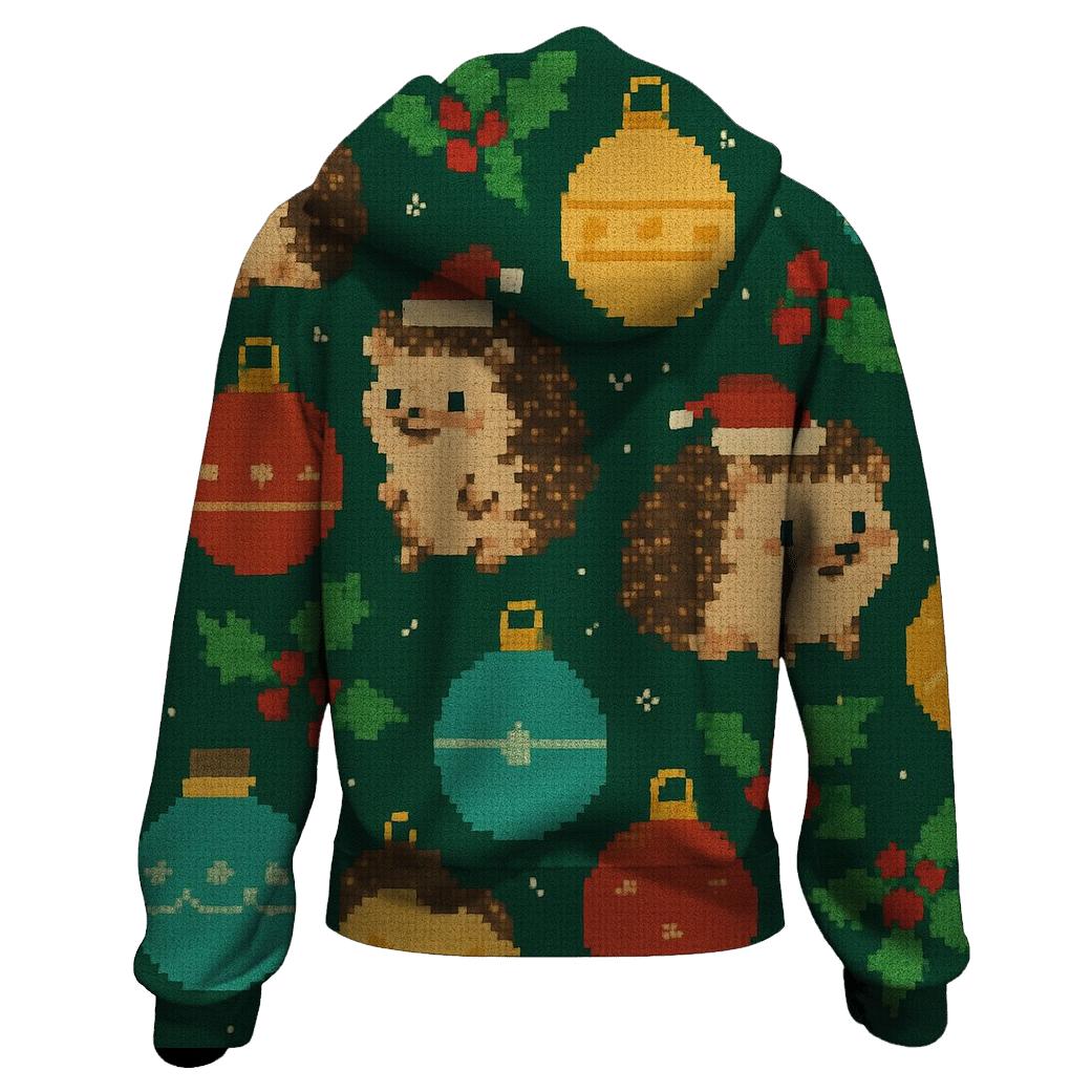 Holiday Hedgehog Ornament Garden Design hoodie trends