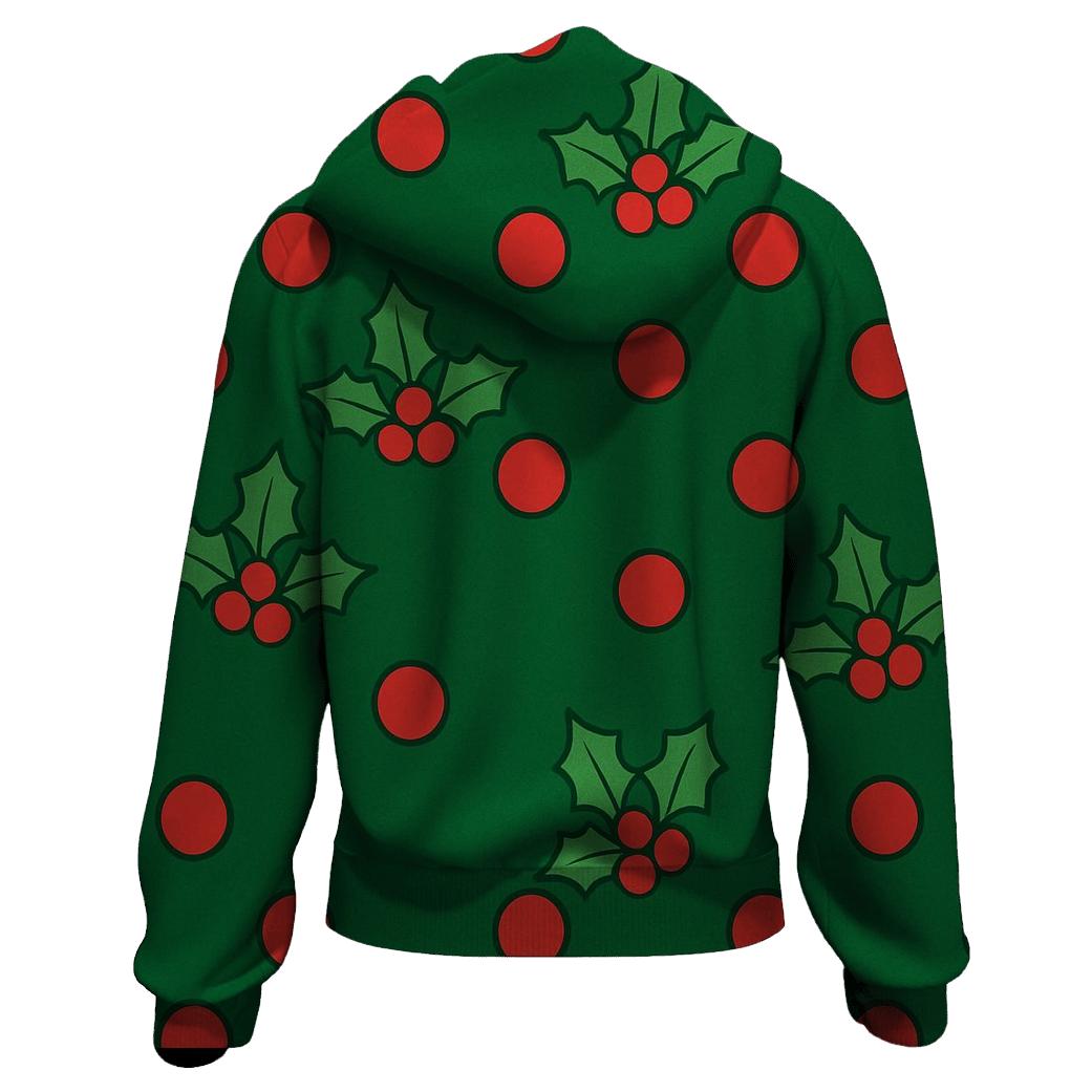 Holly Berry Polka Rhythm designer hoodies