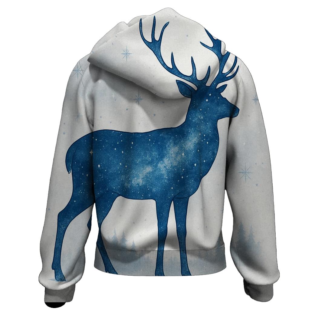 Celestial Double Exposure Deer designer hoodies