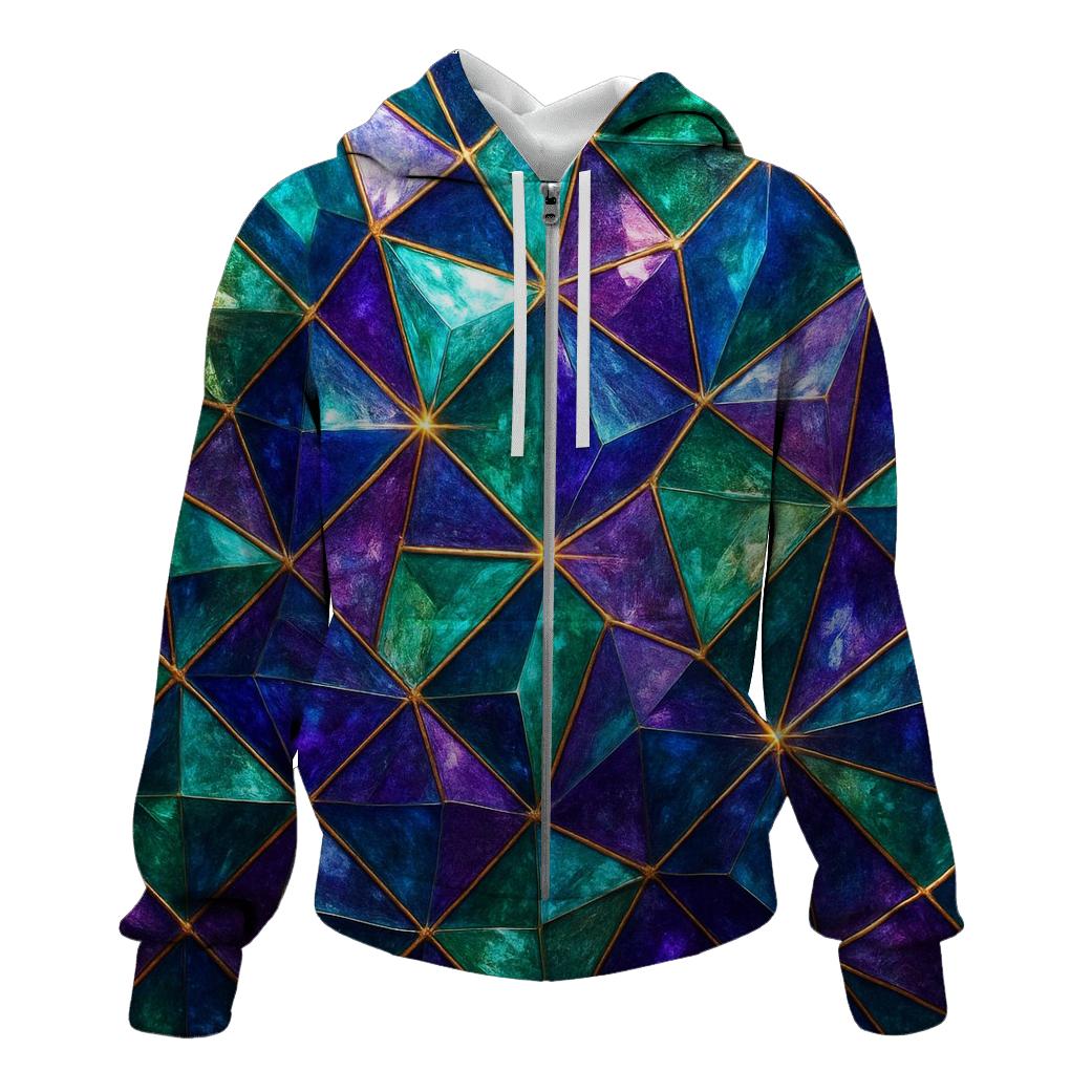 Emerald Facet Mirage embroidered hoodies