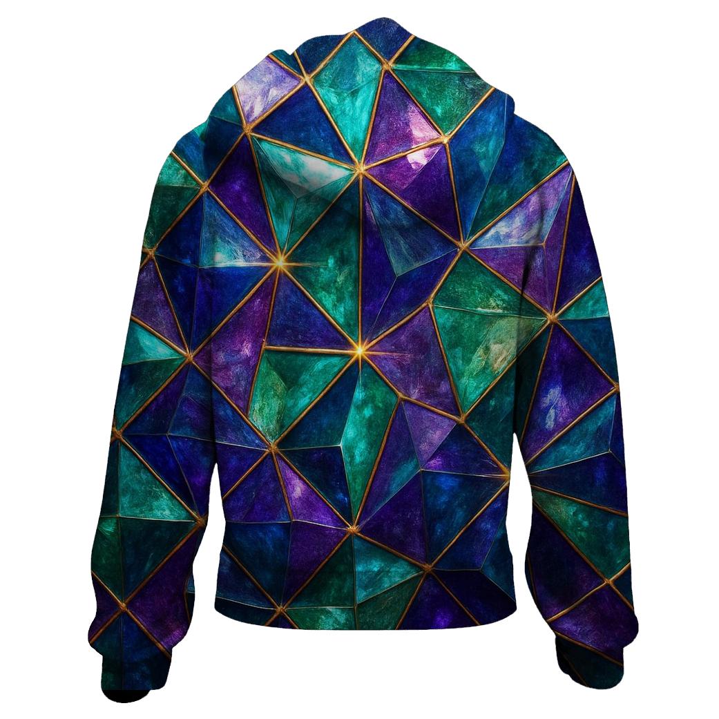 Emerald Facet Mirage embroidered hoodies