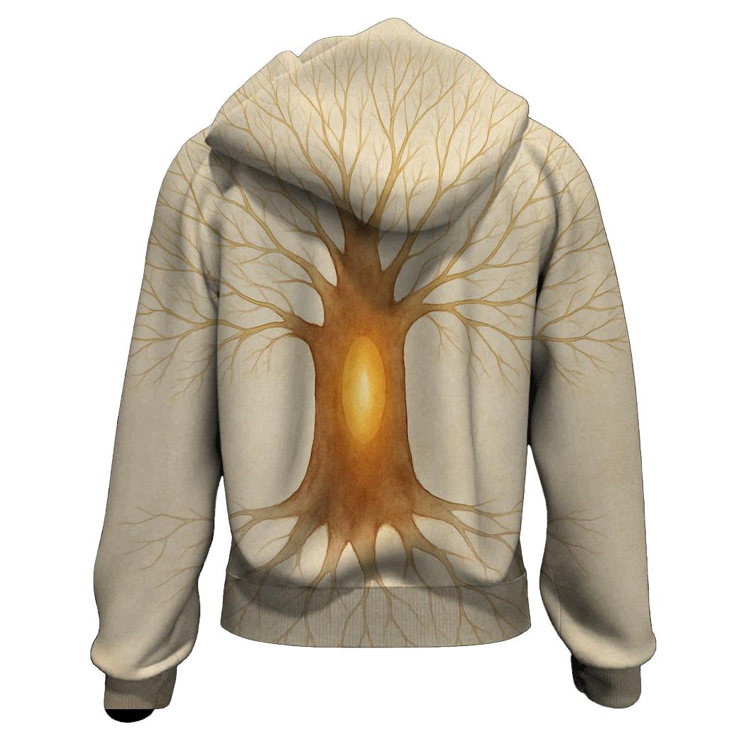 Radiant Heartwood Tree lightweight hoodies