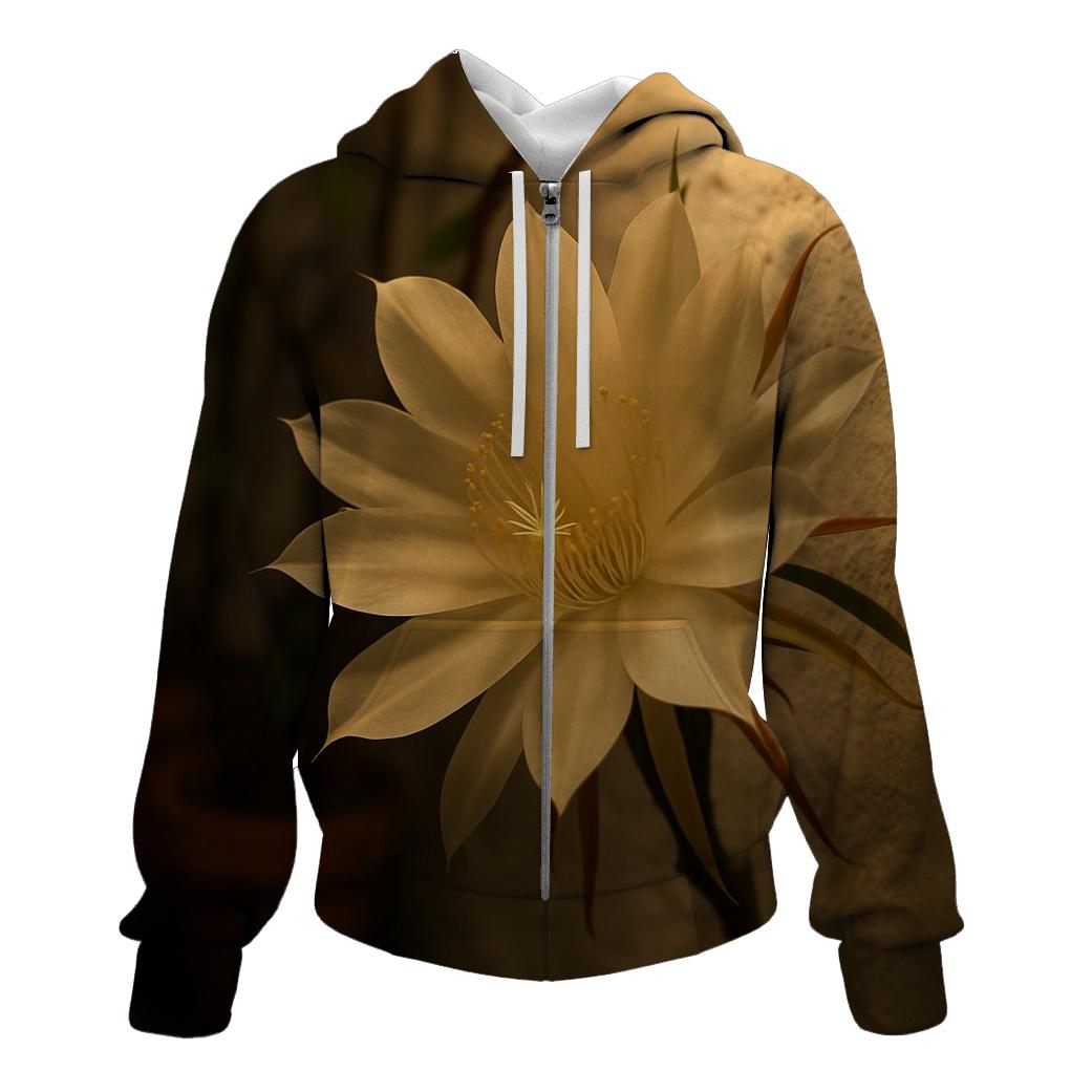 Night Blooming Cereus In Courtyard Shadows custom hoodies
