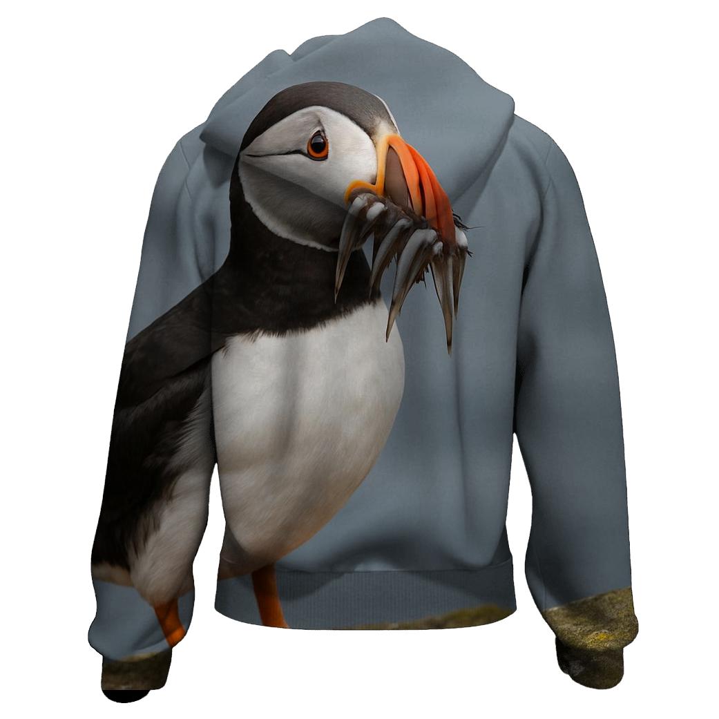 Atlantic Puffin In Sea Cliffs graphic hoodies