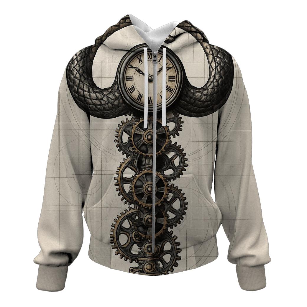 Clockwork Spine Ouroboros lightweight hoodies