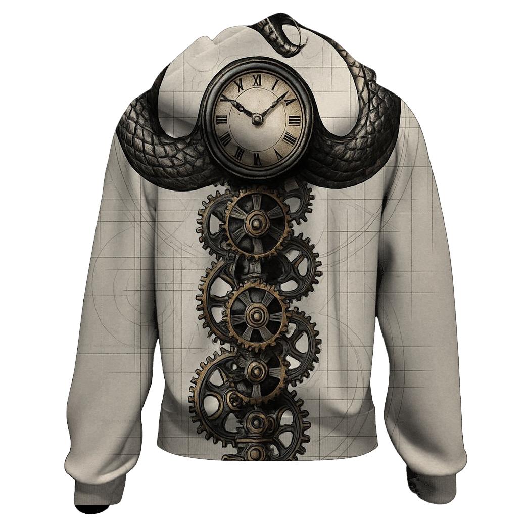 Clockwork Spine Ouroboros lightweight hoodies