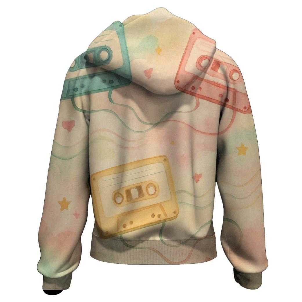 Pastel Cassette Dreamscape designer hoodies
