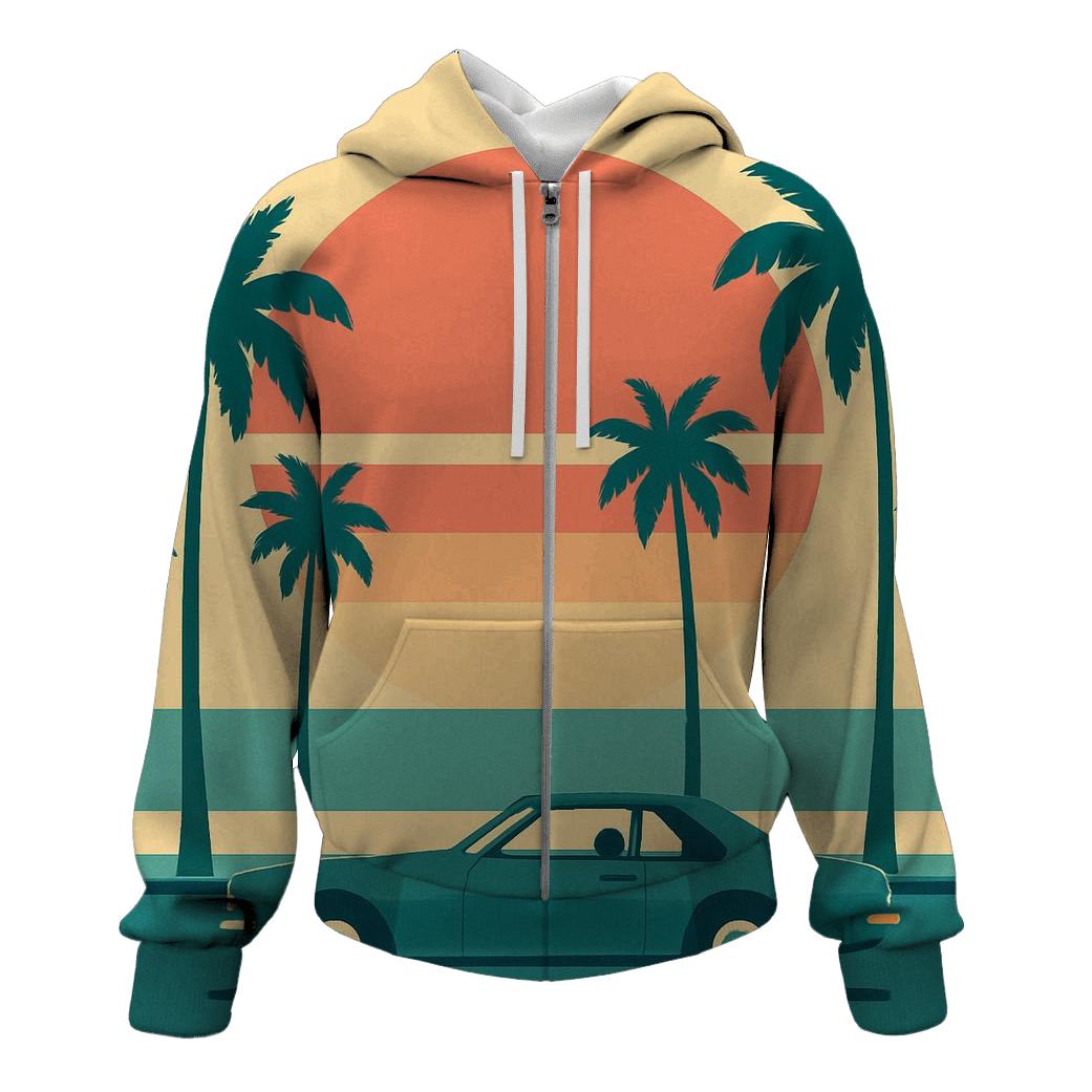 Palm Drive Sunset Cruise hoodie styles