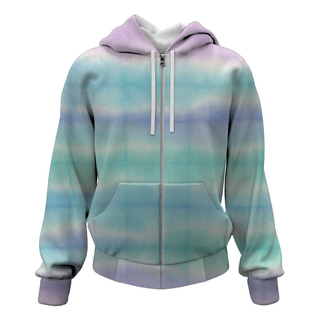 Pastel Horizon Stripe Overdye lightweight hoodies