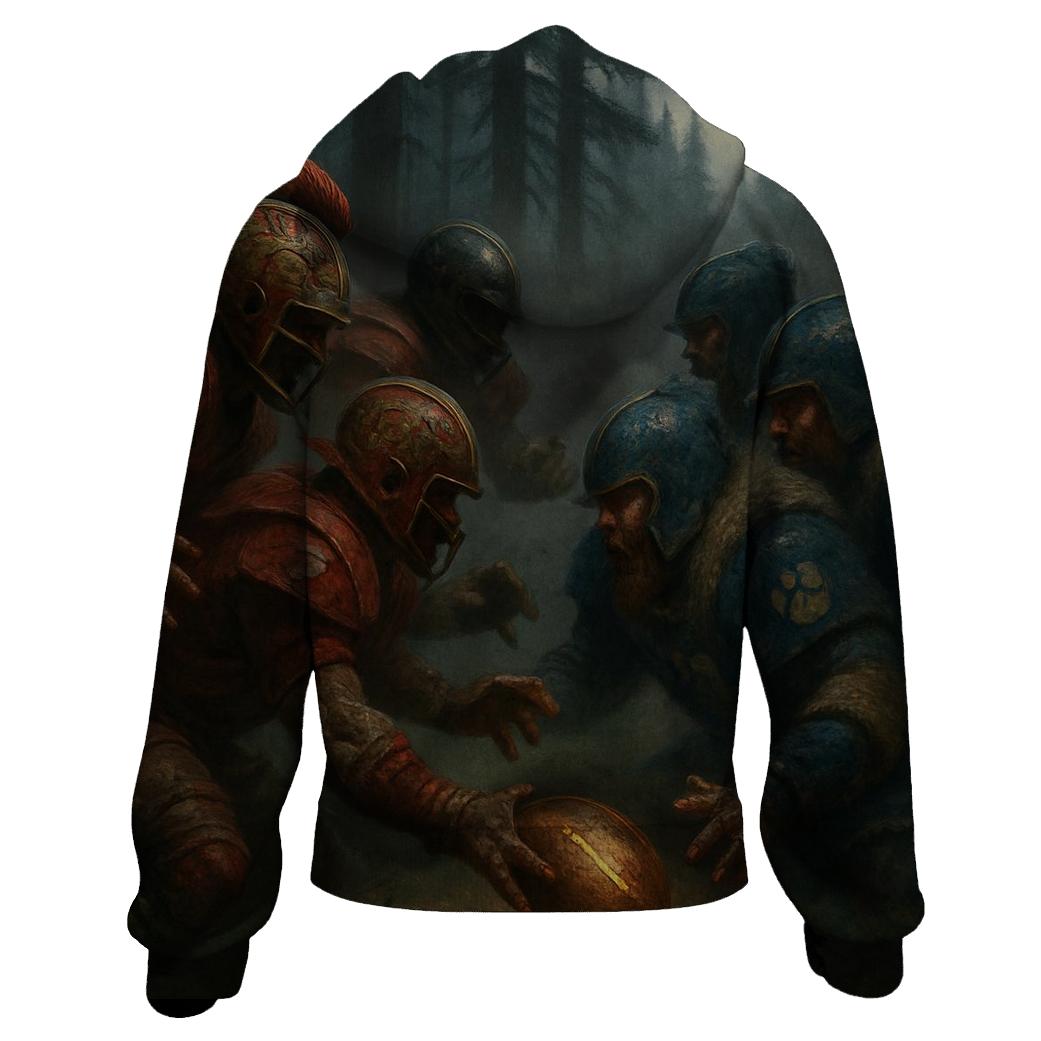 Forest Battle Bears Versus Braves zip-up hoodies