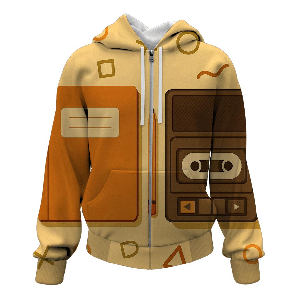 Retro Classroom Scribbles premium hoodies