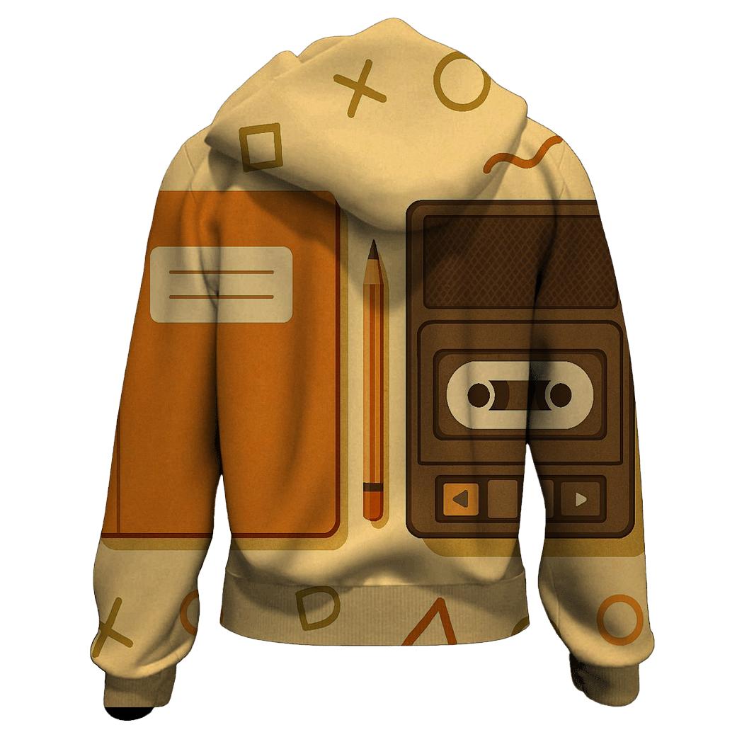 Retro Classroom Scribbles premium hoodies