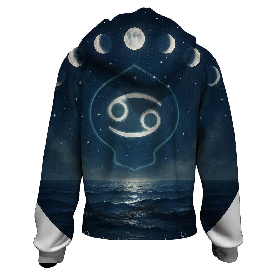 Cancer Lunar Tides Sanctuary graphic hoodies