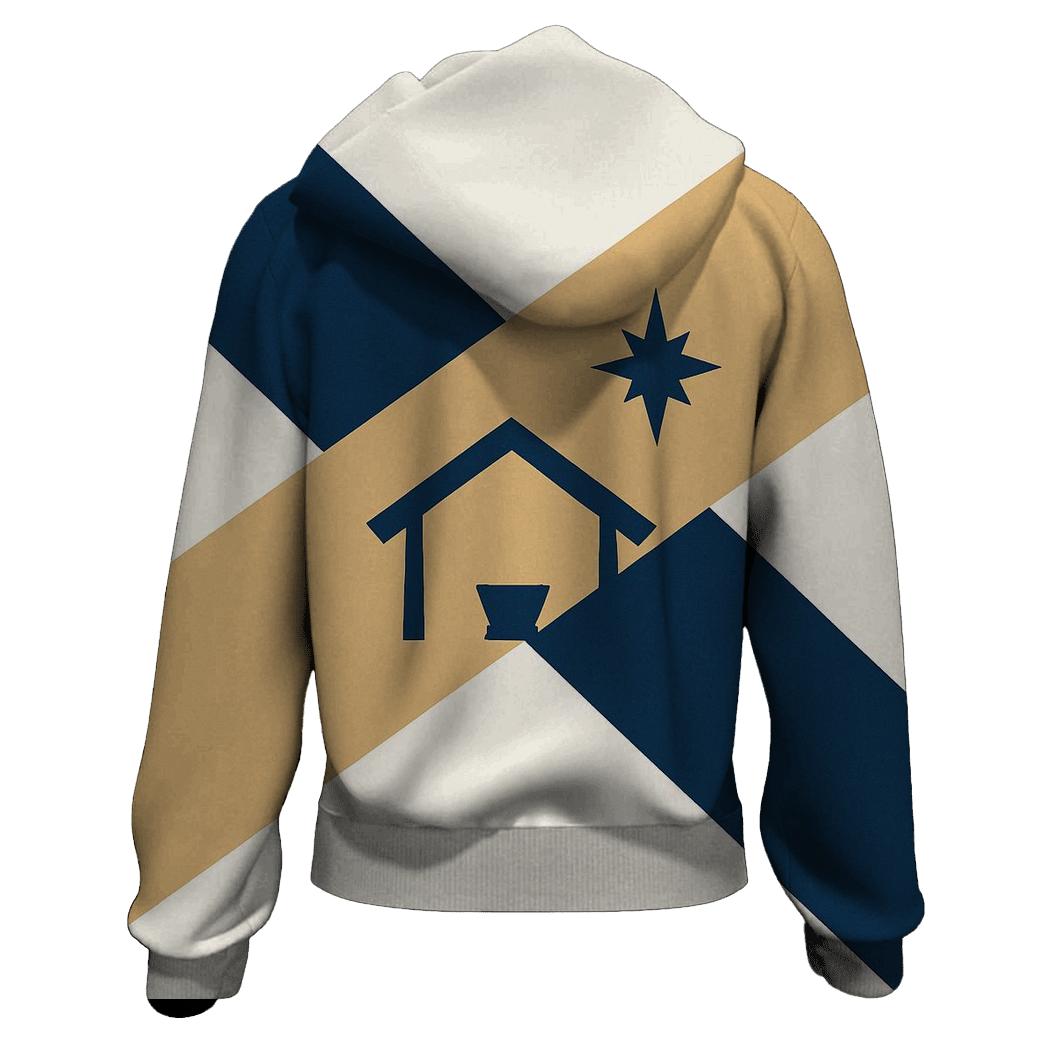 Angled Nativity Silhouette Bands heavyweight hoodies