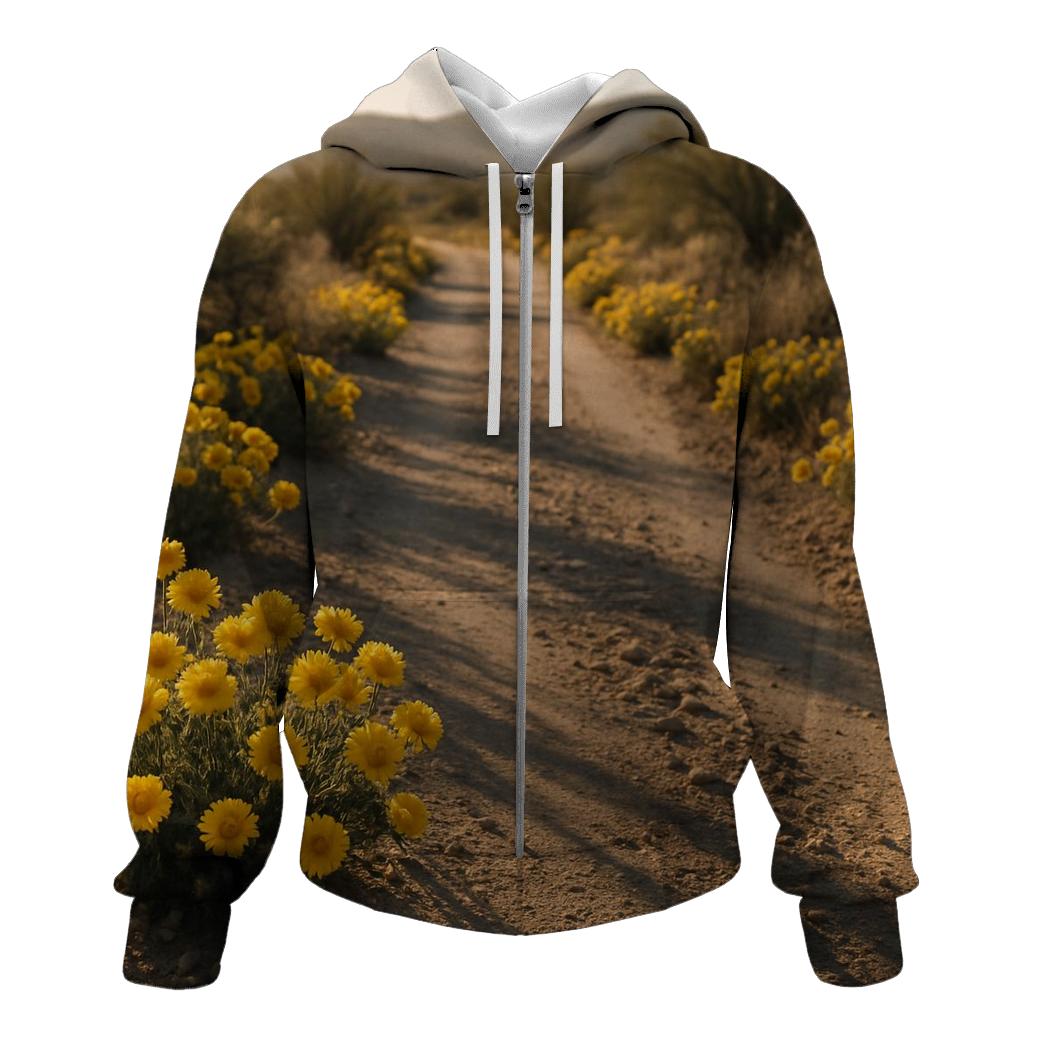 Desert Marigolds Along A Dusty Road hoodie styles