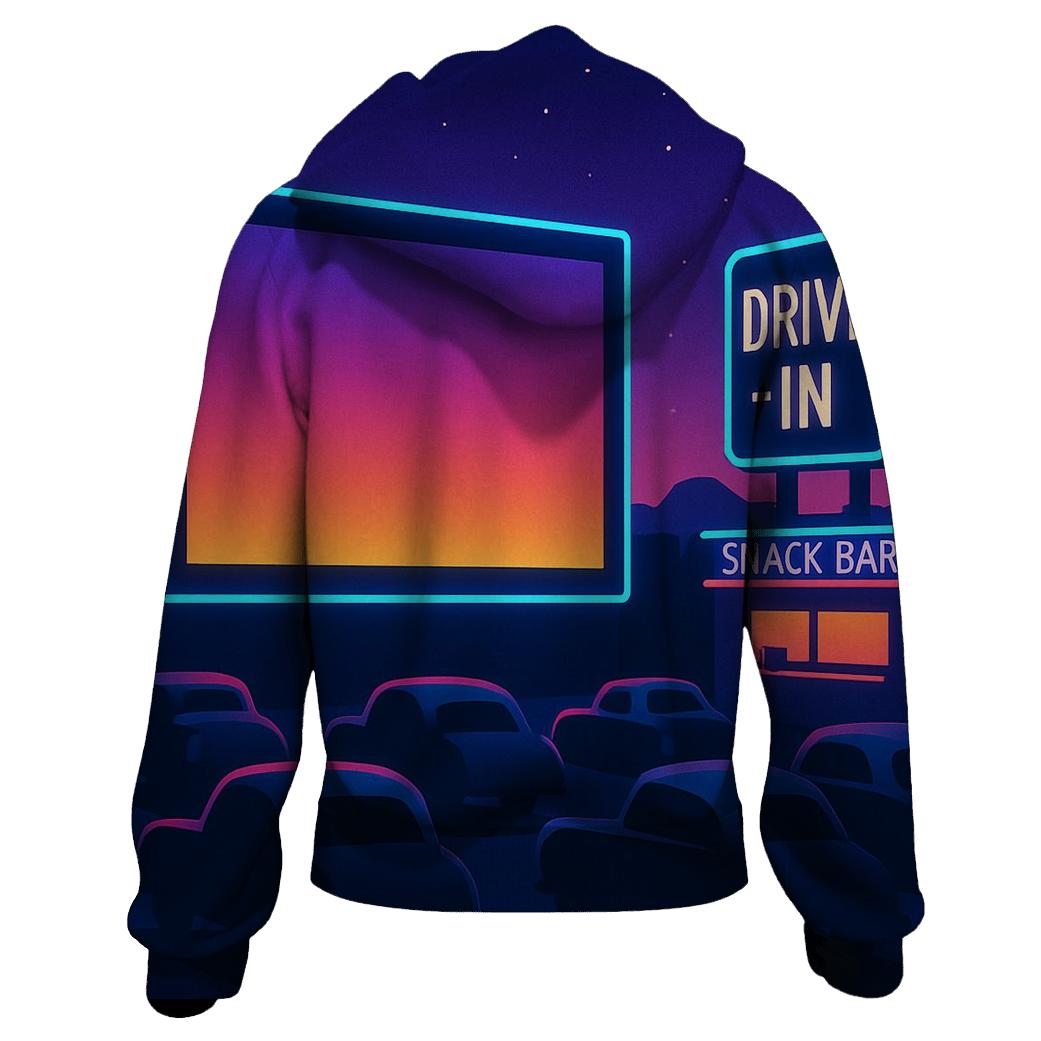 Neon Drive In Dreams lightweight hoodies
