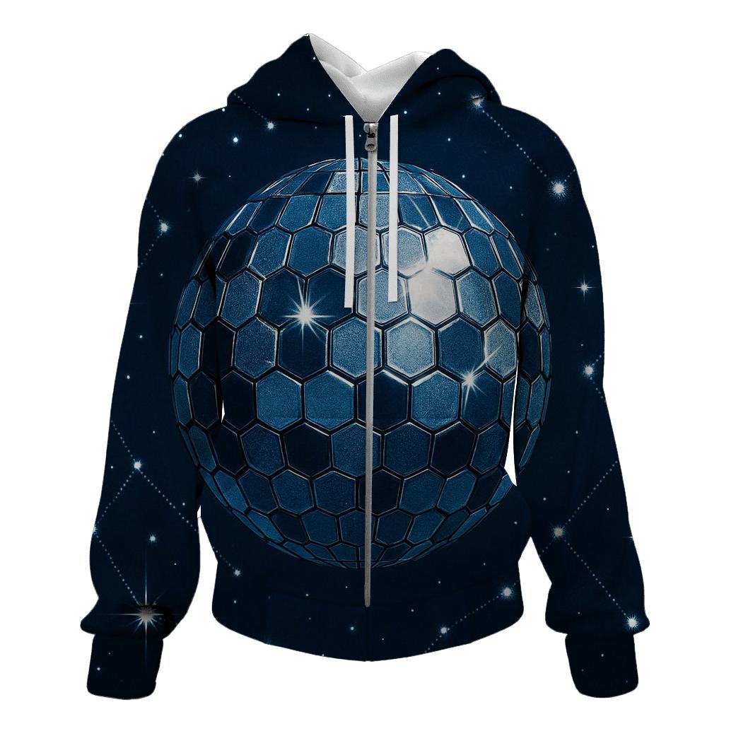 Midnight Disco Constellation zip-up hoodies