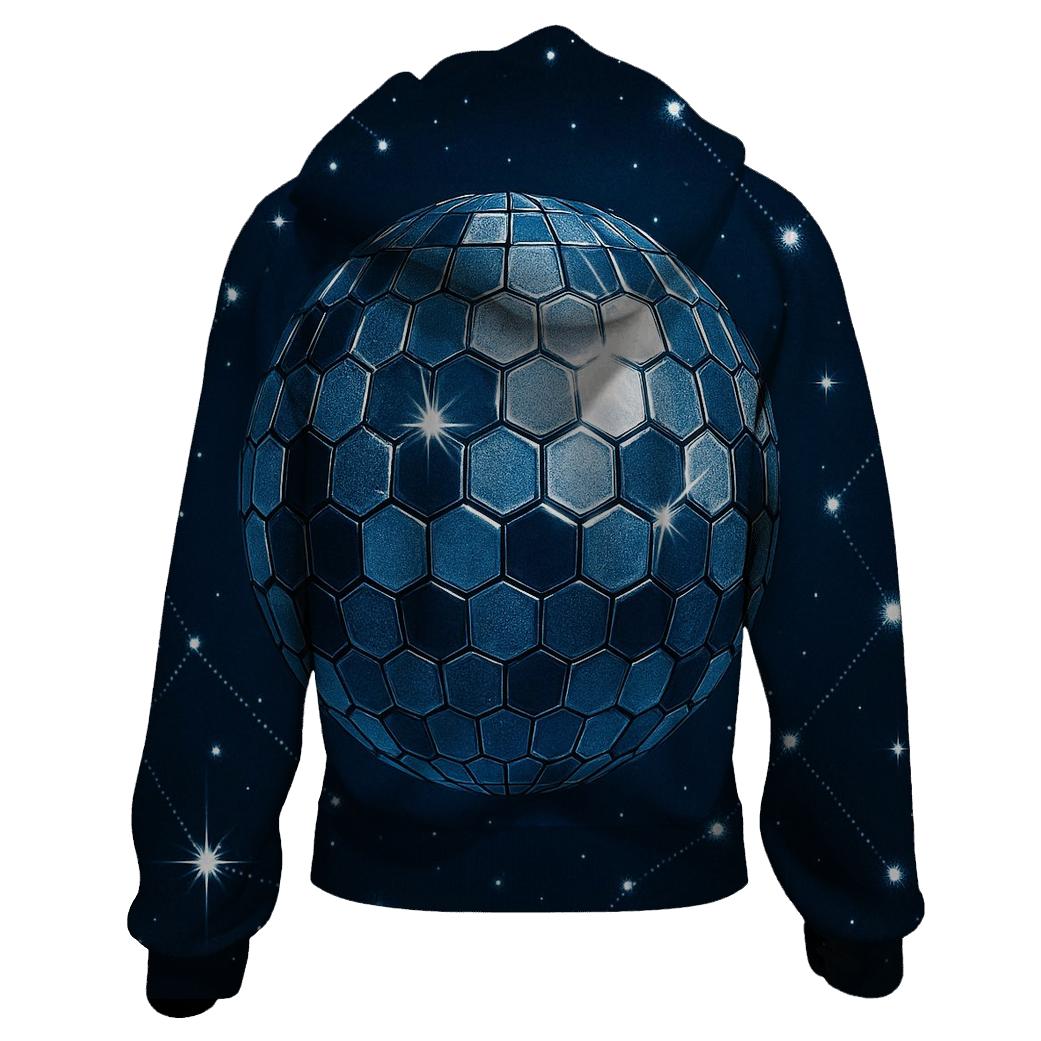 Midnight Disco Constellation zip-up hoodies