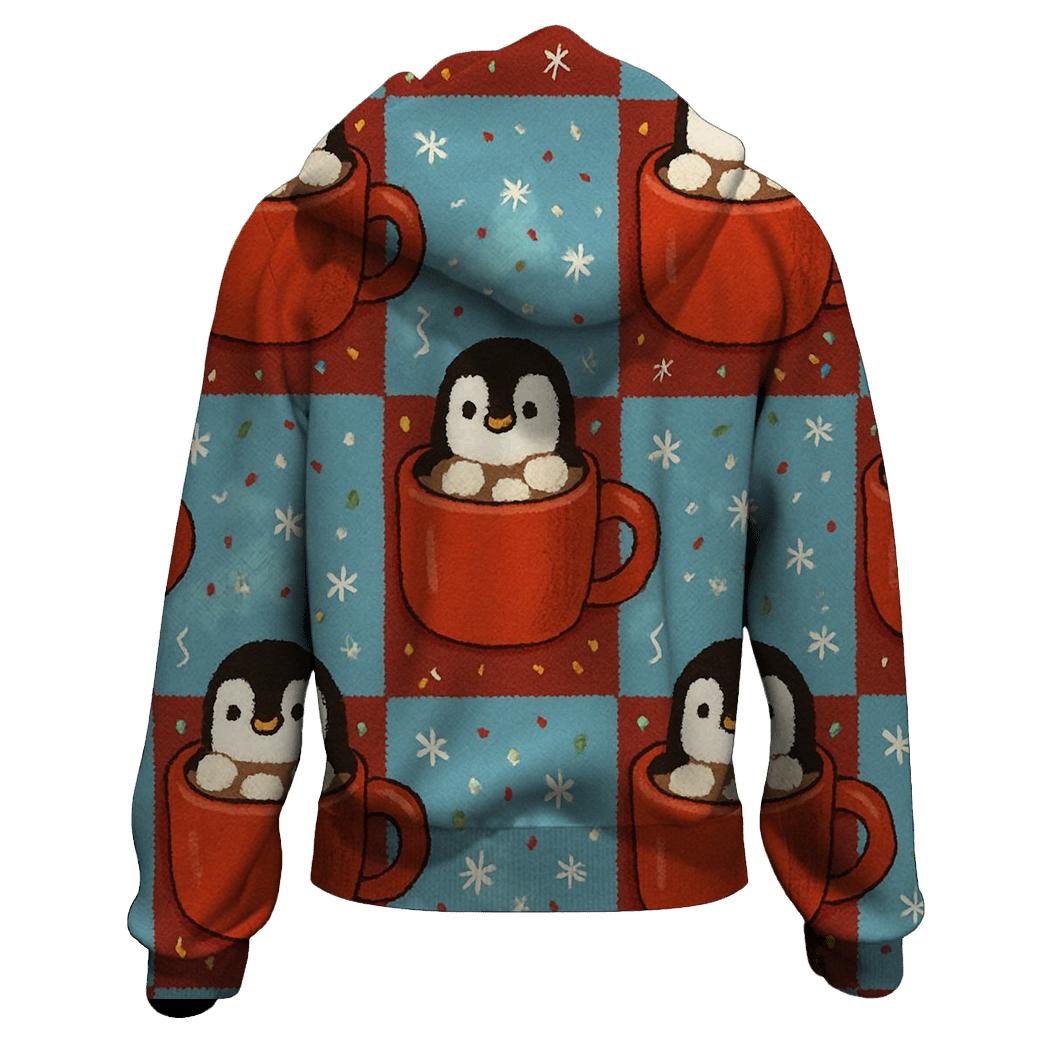 Polar Penguin Cocoa Mug Tiles Design custom hoodies