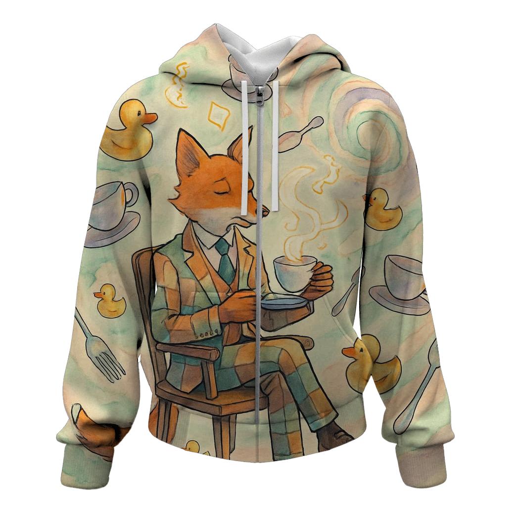 Whimsy Vortex Tea Time designer hoodies