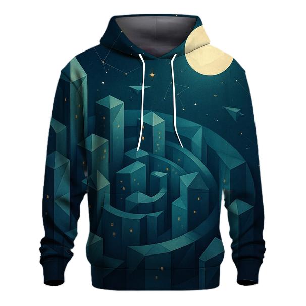 Cosmic Origami City pullover hoodies
