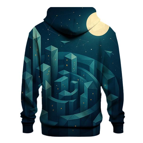 Cosmic Origami City pullover hoodies