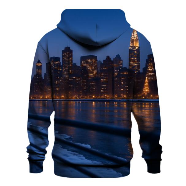 East River Winter Blue Hour Reflections hoodie trends