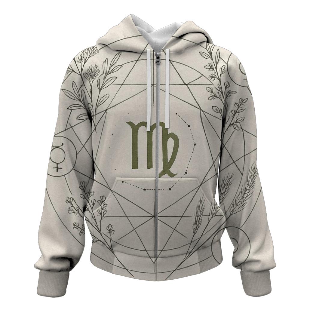 Virgo Crystal Grid Star Blueprint hoodie trends