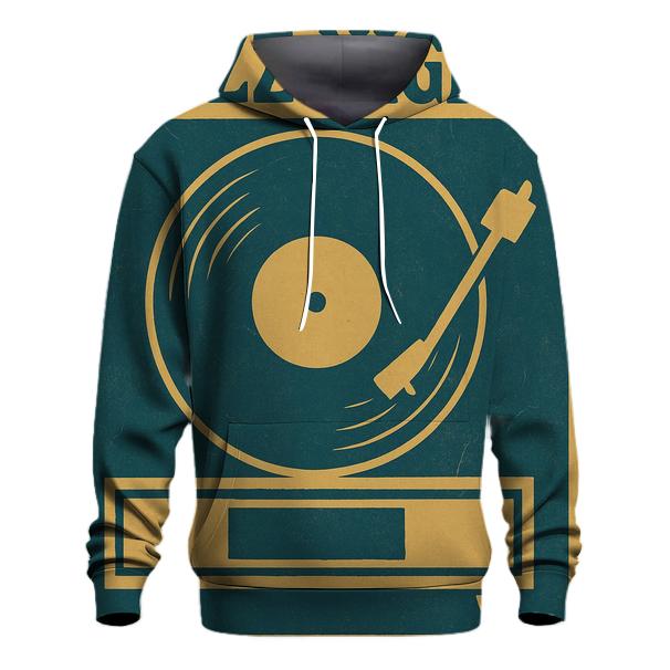 Midcentury Vinyl Lounge Poster heavyweight hoodies