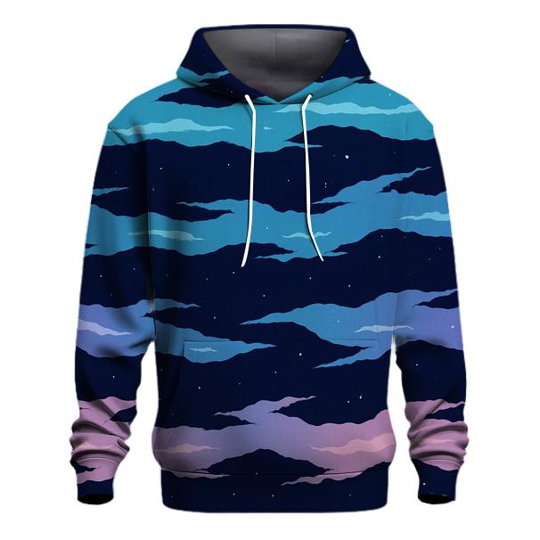 Nebula Filament Drift Bands graphic hoodies