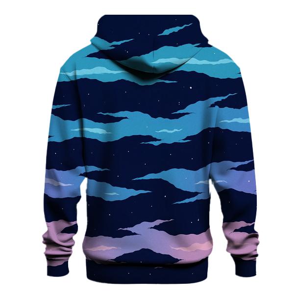 Nebula Filament Drift Bands graphic hoodies