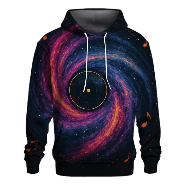 Nebula Vinyl Record Spin heavyweight hoodies