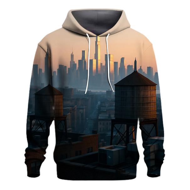 Harlem Rooftop Sunrise Over Midtown embroidered hoodies