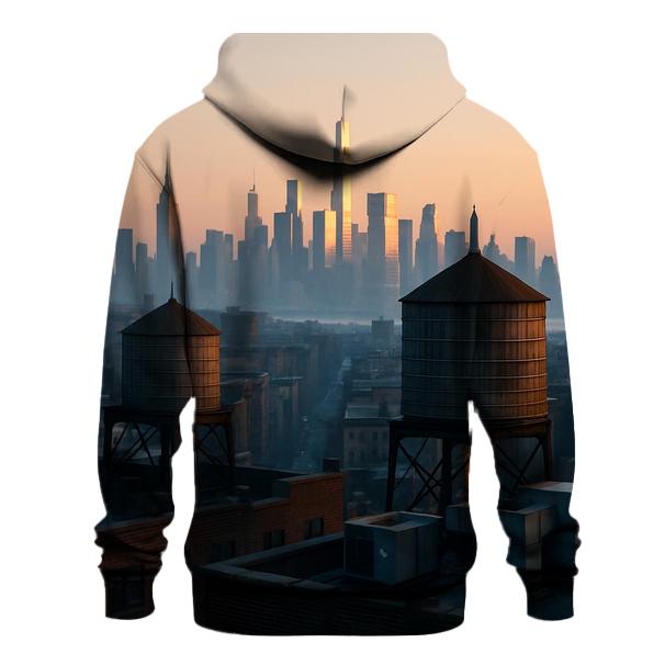 Harlem Rooftop Sunrise Over Midtown embroidered hoodies