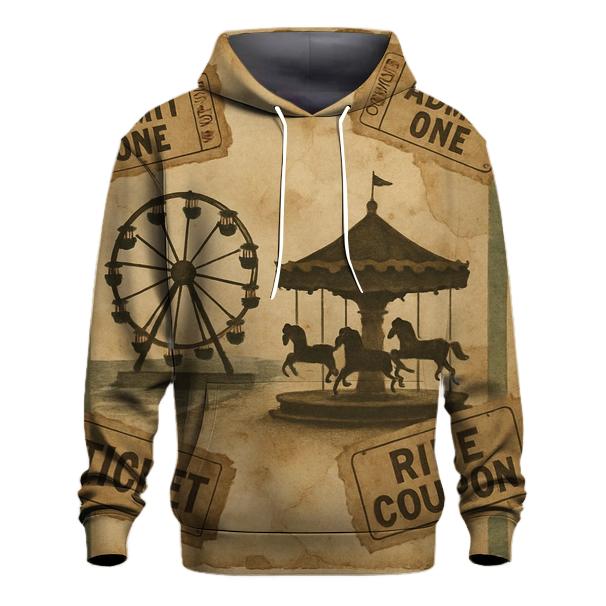 Rustic Seaside Carnival Ticket Art hoodie styles