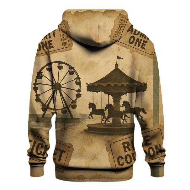 Rustic Seaside Carnival Ticket Art hoodie styles