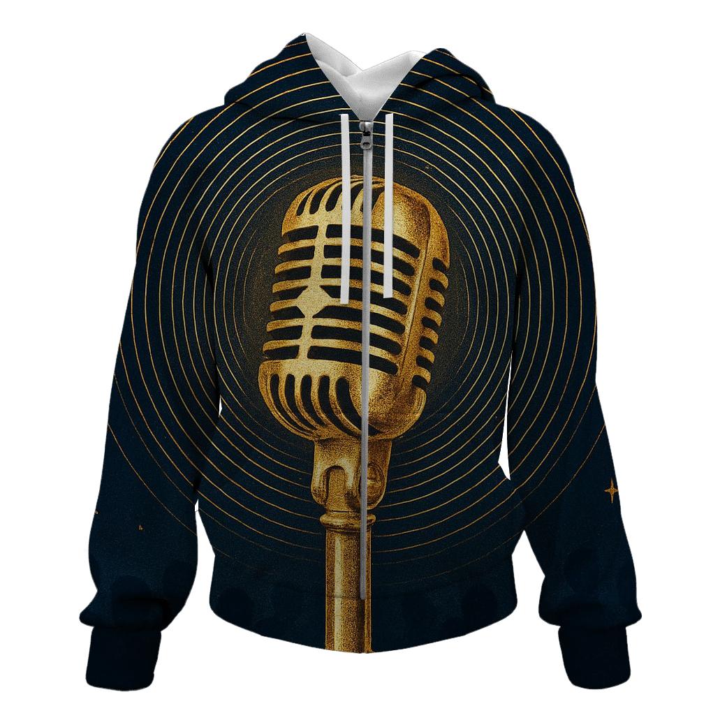 Golden Microphone Halo custom hoodies