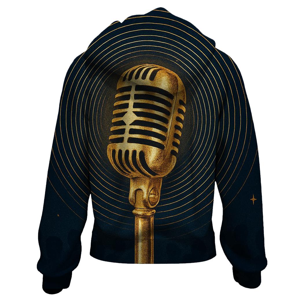 Golden Microphone Halo custom hoodies