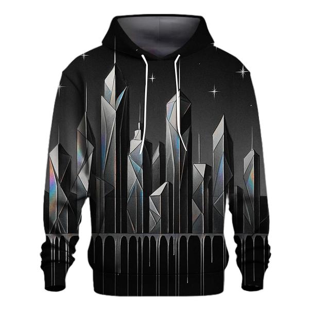 Charcoal Prism Skyline graphic hoodies