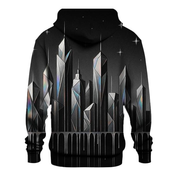 Charcoal Prism Skyline graphic hoodies