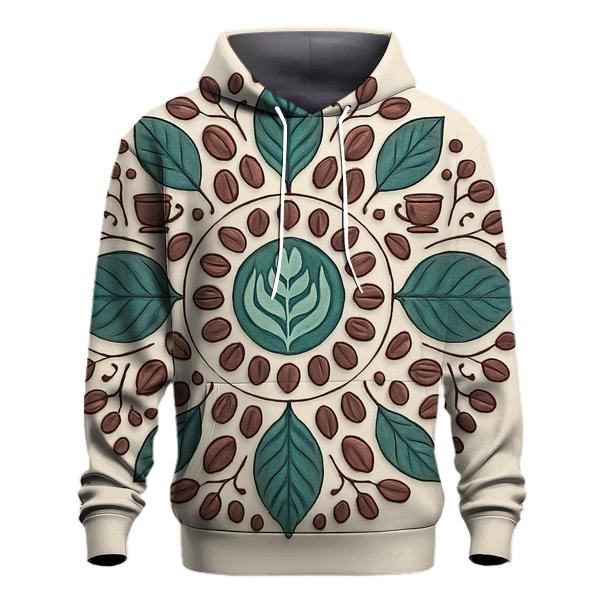 Emerald Coffee Leaf Mandala premium hoodies