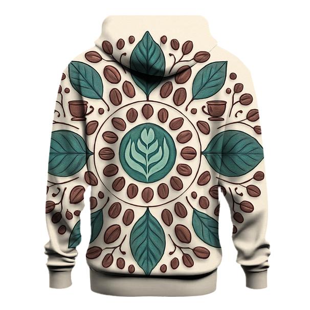 Emerald Coffee Leaf Mandala premium hoodies