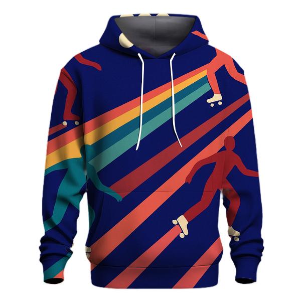 Retro Roller Rink Night graphic hoodies